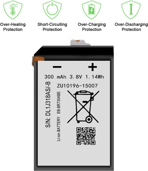 WUHAO for T-Mobile Samsung Galaxy Gear S2 Classic SM-R735T,Compatible with 3G R730,R730A,R730V,R735,R735A,R735T,R600 Replacement Battery, EB-BR730...