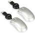 EEEKit 2 Pack Mini Retractable Cable USB Optical Mouse, White, Unisex...