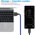 5Pack (3/3/6/6/10FT) Fast Charging 3A USB-C to USB-A Cable Rapid Charger Quick Cord Compatible Samsung Galaxy S10 S9 S8 Plus, Note 10 9 8, LG V50 ...