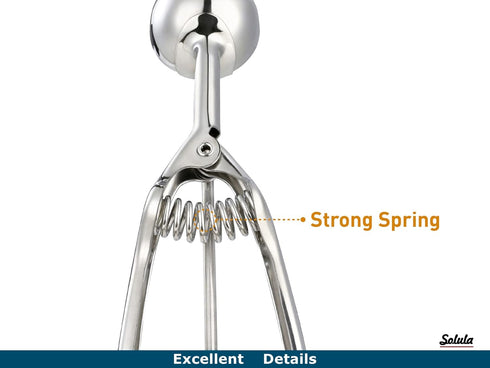 18/8 Stainless Steel Small Ice Cream Scoop Disher Melon Baller 0.6 Tablespoon...