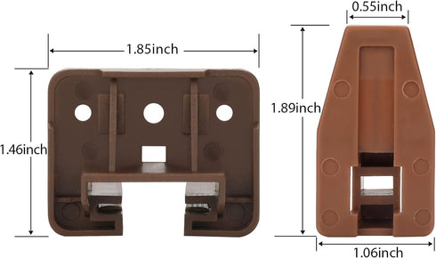 LONTAN DGSL01 Plastic Drawer Slides and Guides 2 Pack Drawer Replacement Part for Center Mount Drawer Slides Plastic Drawer Guides for Dresser...
