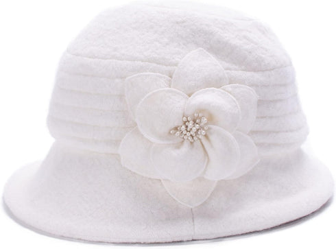 Lawliet Womens 1920s Winter Wool Cap Beret Beanie Cloche Bucket Hat A299...