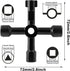 3Pcs 4-Way Multi-Functional Utilities Key Electric Cabinet Keys Triangle Square Wrench for Elevator, Water Meter Valve, Train Electrical Control C...