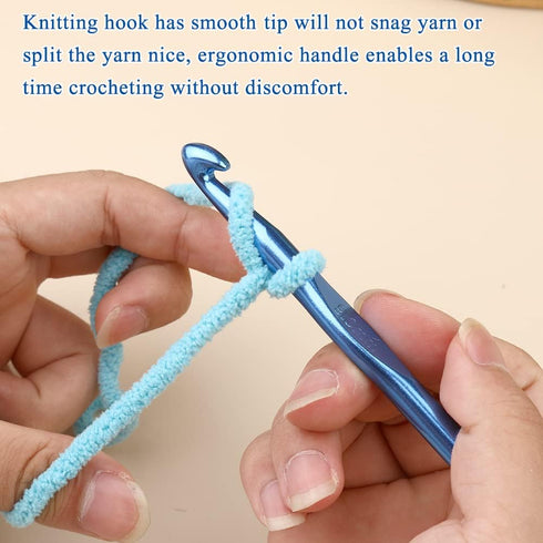 9mm Aluminum Crochet Hook, Smooth Crochet Needles, Knitting Needles for Yarn Craft, Great Handmade DIY Gift for Friends, Random Color......