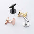 2PC CLASSIC MEN'S CUFFLINKS TITANIUM CUFFLINKS GOLD STEEL ROSE GOLD BLACK 20MM WEDDING CUFFLINKS...