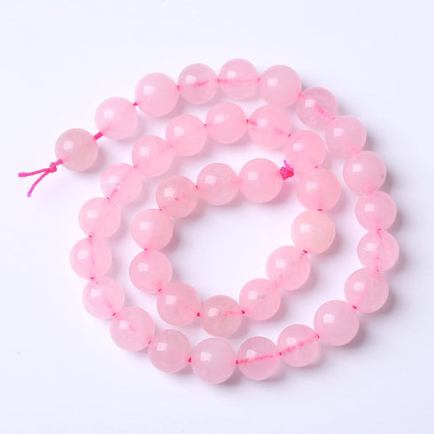 36PCS 10MM Beads Natural Amethyst Stone Pink Crystal Quartz Gemstones for Jewelry Making DIY 15Inches...