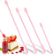 Pink Mini Spatula Silicone Spatula Set of 4, Makeup Spatula Tiny Spatulas for Cosmetics, Small Spatula Beauty Spatula, Rubber Spatula Thin Jar Spa...