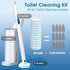 Disposable Toilet Brush with 48 PCS Toilet Refills, Disposable Toilet Cleaning System- Toilet Brush, Storage Caddy and 48 Toilet Bowl Brush Refill...