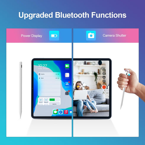 Upgraded Stylus Pen Fit for iPad Air 5th Generation Gen 10.9 Inch 2022, Fit Fit for Apple Pencil - Wireless Camera Control, Digital Battery Percen...
