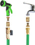 Garden Hose Quick Connectors, Solid Brass 3/4 inch GHT Thread Easy Connect Fittings No-Leak Water Hose Male Female Value Pack (3)...