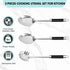 3-Piece,Stainless Steel Serving spoons set with Slotted Spoon, Serving Spoon and Spaghetti Spoon, kitchen cooking serving utensils set cooking spo...