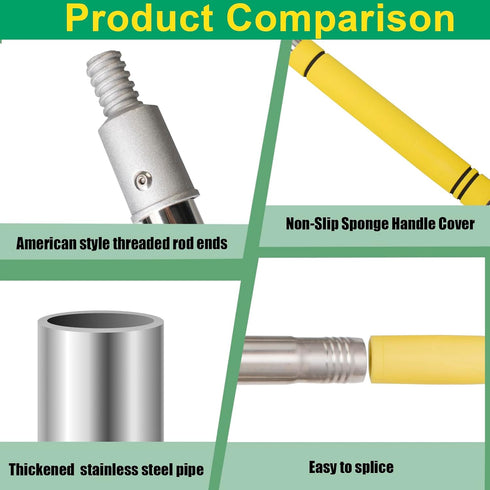Extension Pole, 3 Feet to 4 Feet Multi-Purpose Spliced Extension Rod Spider Brush and Pole Outdoor Spray Paint Roller Cleaning Extension Pole and ...