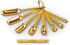 2LB Depot Gold Measuring Cup Set - 7pc Stainless Steel, Narrow Long Handle Design Fits Spice Jars - Leveler Included...