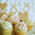 JeVenis Set of 44 Wedding Cupcake Toppers Diamond Ring Cupcake Toppers I Do Cupcake Topper for Wedding Engagement Bridal Shower Decorations...