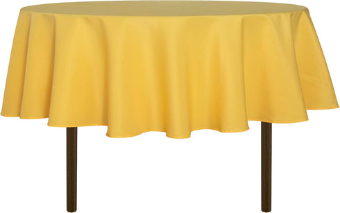sancua Round Tablecloth - 60 Inch - Water Resistant Spill Proof Washable Polyester Table Cloth Decorative Fabric Table Cover for Dining Tables, Bu...
