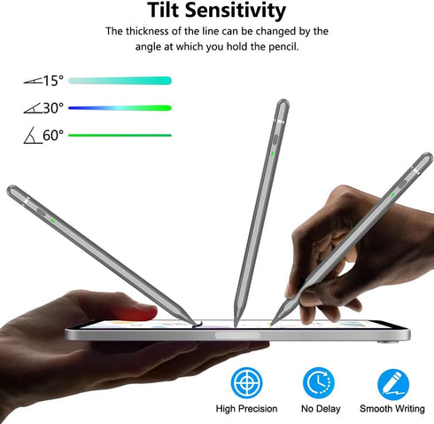 USB C iPencil 1st Generation, Stylus Pen for iPad with 10X USB-C Charge, Tilt Sensing & Palm Rejection, Pencil for iPad 6~10th, iPad Air 3~5th, iP...