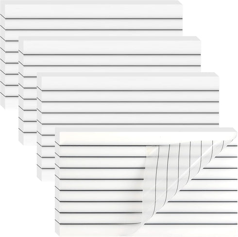 Large Lined Transparent Sticky Notes, 4 Pads 3x5 inch Clear See Through Translucent Self-Adhesive Post Memo Reminder Tabs with Line for Office Wom...