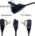 Walkie Talkie Earpiece with Mic PTT 2 Pin Covert Acoustic Tube Secret Service Earpiece Compatible with Baofeng UV-5R BF-888S Arcshell Retevis H-77...
