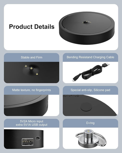 Charging Dock Compatible with Ultimate Ears Boom 3, MEGABOOM 3, Blast & MEGABLAST Portable Waterproof Wireless Bluetooth Speaker. (Black)...