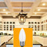 E26 LED Candelabra,4W Vintage 40 Watt Equivalent Edison Style, C32 Frosted Glass Flame Shape,2700K Warm Soft White 400LM,Dimmable LED Candle Bulbs...
