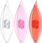 HARFINGTON 3pcs Tatting Shuttles 77x21x11mm Colorful Plastic Shuttles for Lace-making DIY Hand Craft Tool Knitting Arts Supplies Pink Red Transpar...