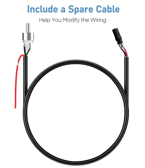 YQMAJIM Backup Camera Video Cable CVBS RCA Male Connector to 4 PIN Female Adapter Wire...