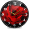 ALAZA Red Rose Flower Black Wall Clock Battery Operated Silent Non Ticking Clocks for Living Room Decor 12 Inch / 9.5 Inch...