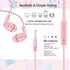 2 Packs of Earbuds Set with Case for Kids for School, Wired Headphones with Case and Small Size Ear Tips, Ear Buds with Cute Case, Earphones for P...