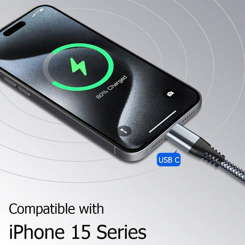 Puxnoin USB C to USB C Cable 6ft 60w, 3Pack USB C Cable, PD Type C Charging Cable Fast Charging Compatible with iPhone 15, MacBook Pro, iPad Pro, ...