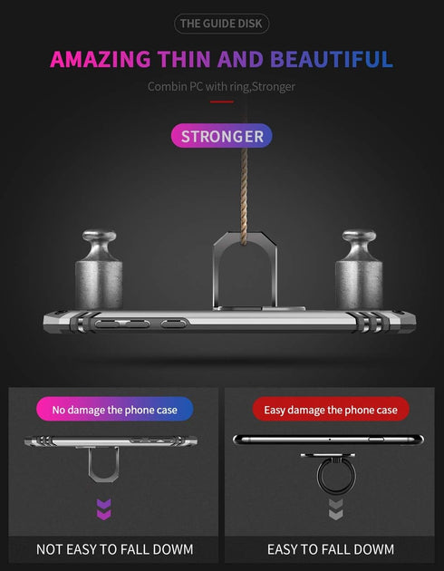 Military Grade Drop Impact for Motorola Moto G7 Play Case 360 Metal Rotating Ring Kickstand Holder Magnetic Car Mount Armor Shockproof for Moto G7...