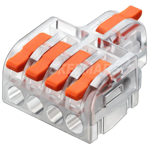 GKEEMARS 10Pcs Mini Electrical Wire Connectors, DIY Splicing into 4/6/8/9/10 Way Butt Terminal Block Connectors (1 in 4 out, PC)...