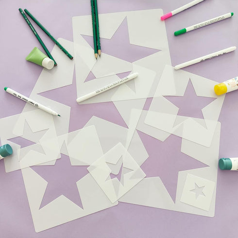 8 PCS Large Star Stencil,Star Stencils Different Sizes, Star Template, Star Template Stencil, Large Star Stencil, Star Stencils for Painting, for ...