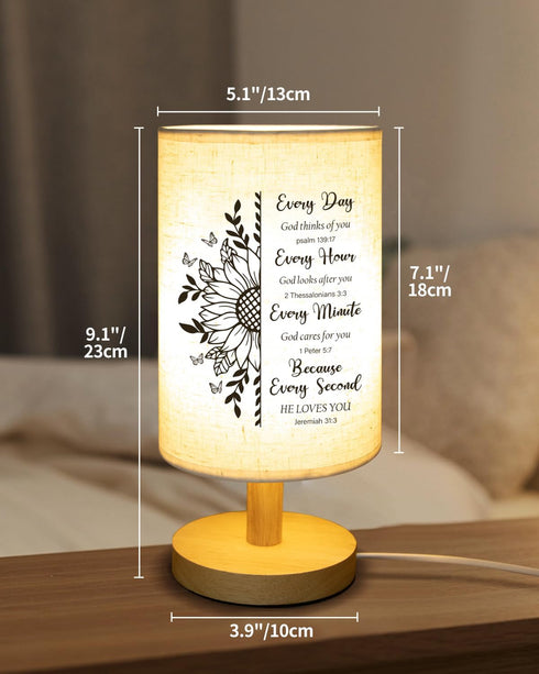 Christian Gifts for Women Table Lamp, Religious Gifts for Women with Bible Verse Prayer Inspirational Gifts Fabric Lamp Spiritual Gifts for Women,...