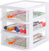 Gagee 3 Drawer Mini Desktop Unit,Plastic dressers with drawers for Arts and Crafts, Small Tools, Sewing Accessories, Stationary, and Hardware,Clea...