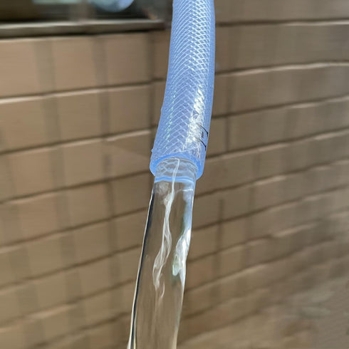 1/2"ID x 10FT High Pressure Braided Clear Flexible Industrial PVC Tubing, Heavy Duty UV Chemical Resistant Vinyl Hose Water...