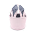 Easter Baskets Seersucker Easter Bunny Bag Bucket for Easter Egg Hunt Bunny Ears Design (Pink)...
