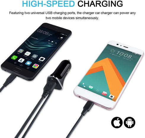 3.4A Fast Charging Car Adapter for Samsung Galaxy A23 5G A14 A13 5G S21 FE S23 Z Fold 4 A04S S22 A03s A52 A32 S20 Note 21,Google Pixel 7 Pro 6a,Mo...