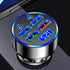 6-in-1 Multi-Port Car Charger with Voltage Detection, 2PD+3USB+QC3.0 Fast Charge Cigarette Lighter Plug Adapter Compatible with iPhone,Android,Sam...