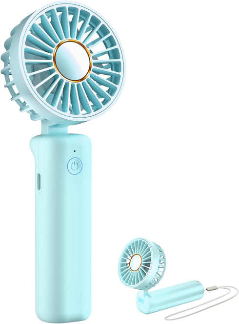 FrSara Portable Handheld Fan, Neck Fan, Mini Desk Fan, Multi-Function Fan, 2000mAh Ultra-Long Battery Life, Ultra-Quiet, 3-Speed Visual Adjustment...