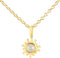 LEMON GRASS Dainty Sun Necklace Moonstone Pendant | Delicate Gold Sun Choker 14 Inch with 2'' Extender | Minimalist Everyday Wear Jewelry Gift...