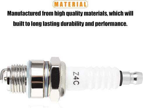 Spark Plug Compatible with Z4C 49cc 50cc 66cc 70cc 80cc 2-Stroke Engine Motorized Bicycle Moped Scooter Yamaha JOG50 90 ZX50 Suzuki AG100 QJ50 DX1...