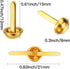 500 Pieces Paper Brass Fasteners Brass Brads Round Fasteners for Kids Craft Art Crafting School Project Decorative Scrapbooking DIY Supplies(Golde...