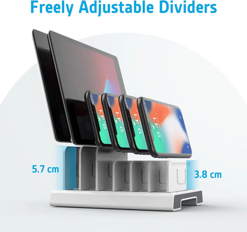 Unitek Adjustable Universal Multi Device Organizer Dock Stand Holder Compatible for iPhone, iPad, Kindle, Fire Tablet, Samsung Galaxy, Google Nexu...
