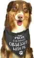 My Mom is So Obsessed with Me Dog Bandana Scarf Triangle Bibs Pet Accessories Cat Kerchief...