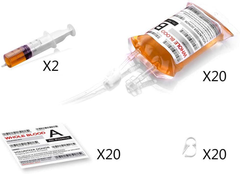 WYNK 20 Pack Halloween Decorations Blood Bag for Drink, 11.5 FL Oz Reusable Cups Containers, Live Blood of Theme Parties, Halloween/Vampire/Hospit...