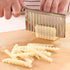 2 PACK French Fry Crinkle Cutter,Wavy Potato Slicer Cutter,Vegetable Veggie Chopper Cut Knife,Cucumber Carrot Garnishing Knife, Home Kitchen Wavy ...