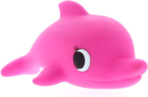 DolliBu Dolphin Bath Buddy Squirter - Floating Pink Dolphin Rubber Bath Toy, Fun Water Squirting Bathtime Play for Toddlers, Cute Sea Life Animal ...