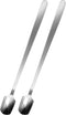 Tea Spoons Long Handle - Stainless Steel Long Coffee Spoons with Flat Head - Ice Cream/Milkshake/Ice Tea Spoons 5.91x0.59 Inches - Long Spoon for ...