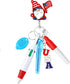 6 Pcs Nurse Pen Set Include 4th of July Gnome Retractable Nurse Badge Reel Highlighter Permanent Marker Retractable Ball Pen LED Flashlight Keycha...
