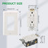 15Amp GFCI Outlet,1pack,125V 60Hz,Tamper-Resistant GFI Receptacle with LED Indicator,Meet UL2018,Ground Fault Protection Outlet for Bedroom,Parlor...